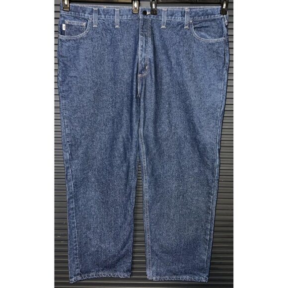 Carhartt Other - Carhartt FR Flame Resistant Jeans Mens 50x30 Blue Relaxed Fit Work FRB004 MOS